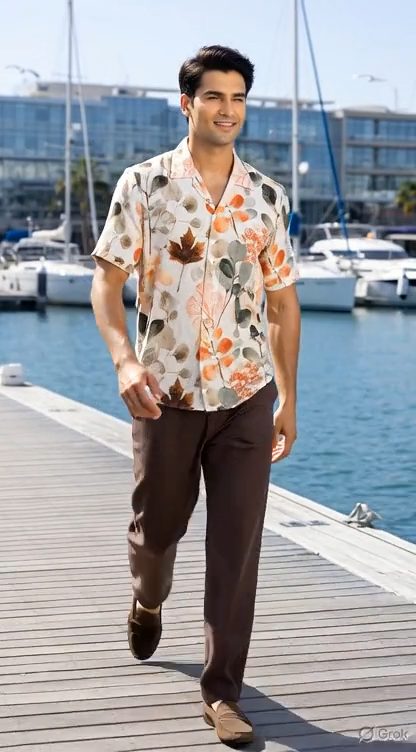 Eco Printed Men Shirt
