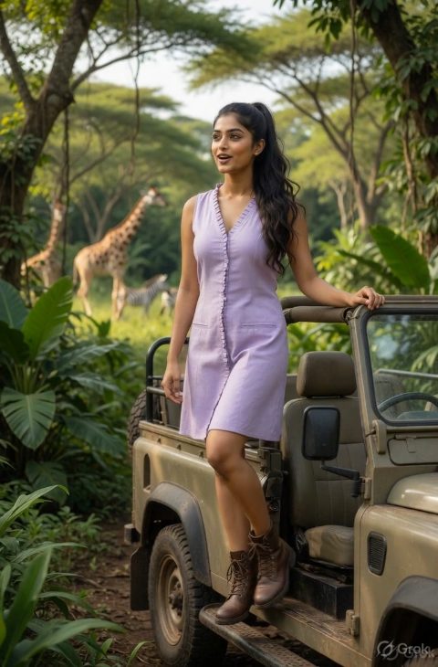 Lilac A-line Dress