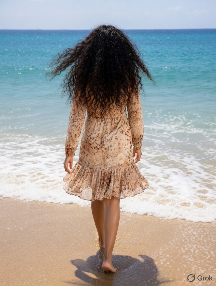 Leopard Floral Bottom Frilled Dress 2