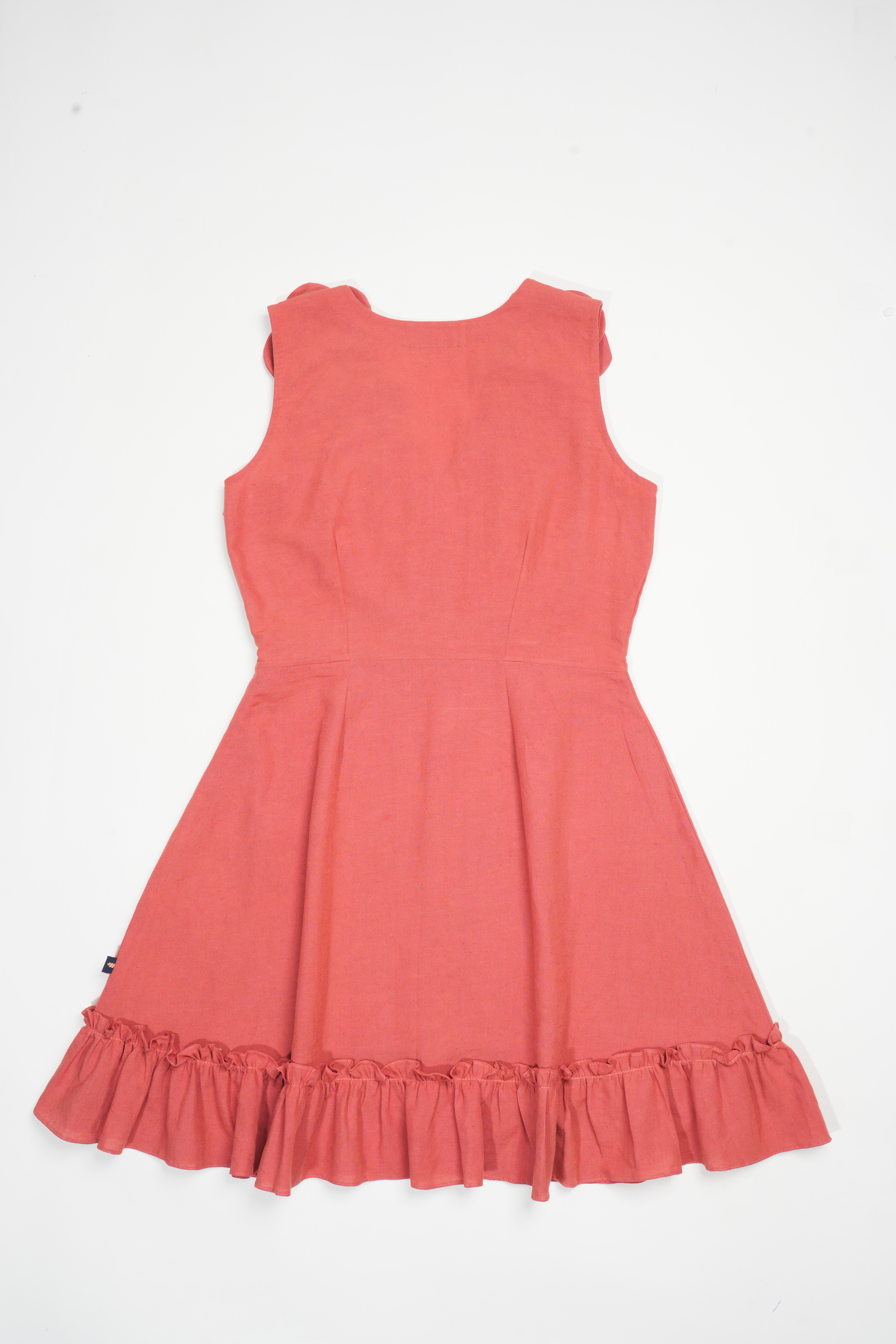 Rust Flower Embroidered Dress - cloth image 2