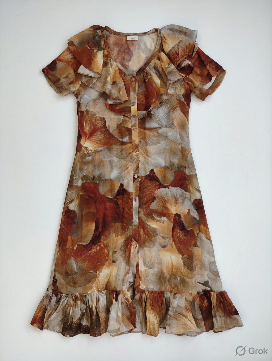 Oyster Printed Dress - cloth image 1
