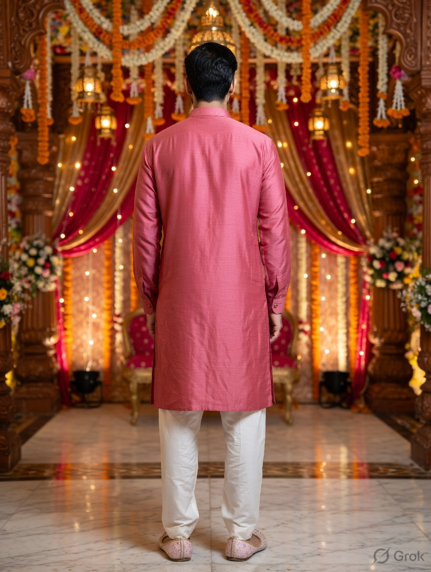 Pink Wave Embroidered Kurta 2