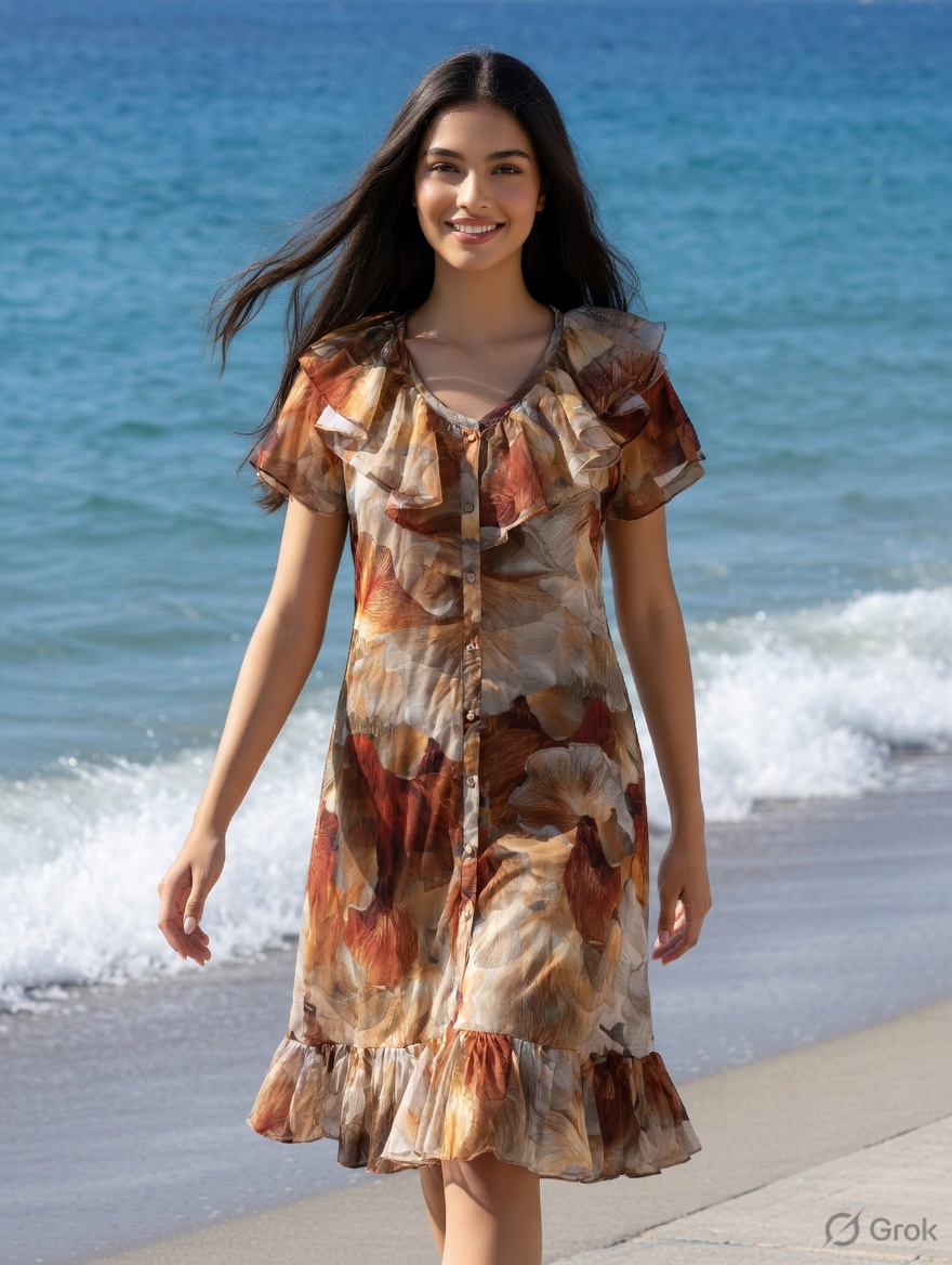 Oyster Printed Dress