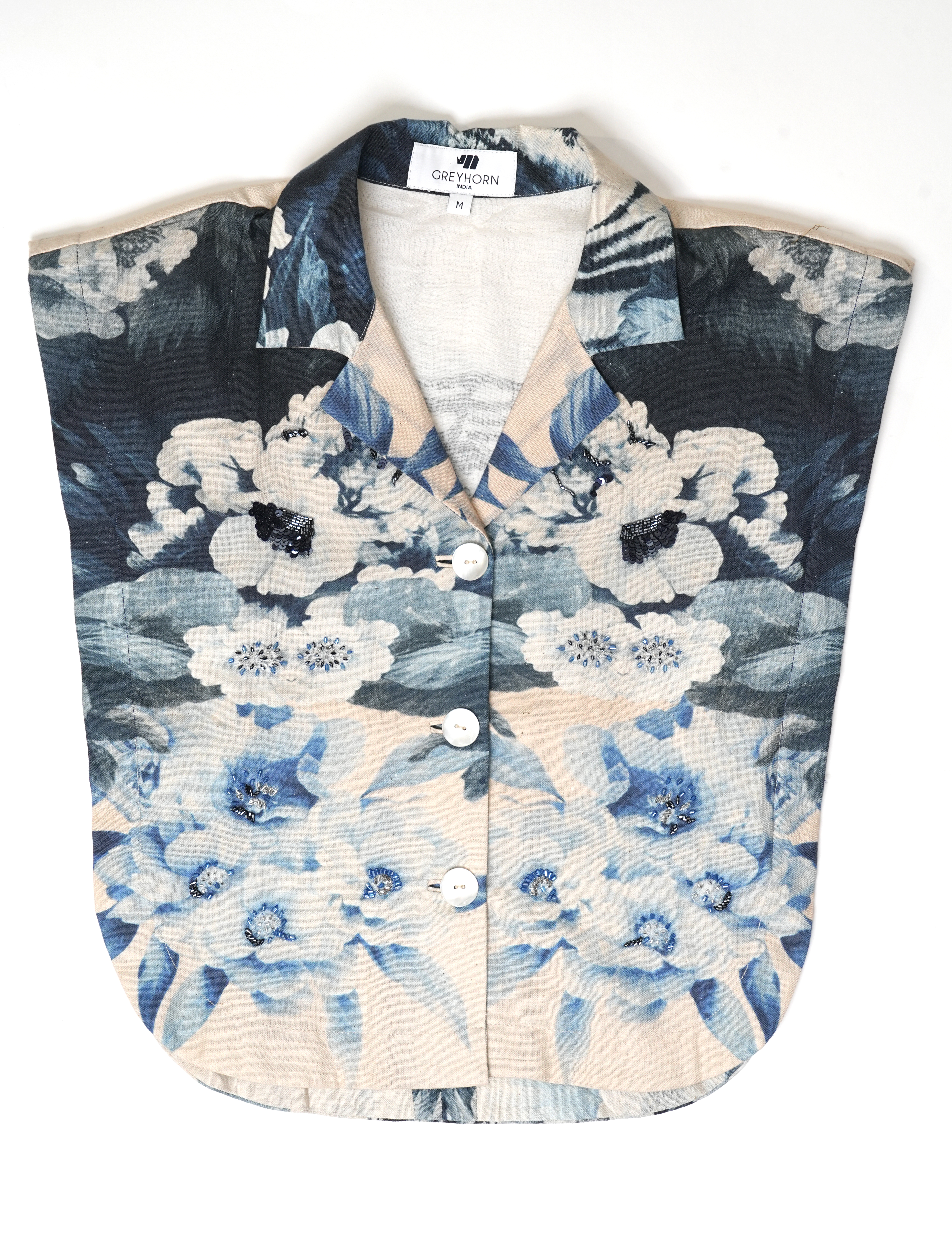 Tiger Embroidered Crop Shirt - cloth image 1