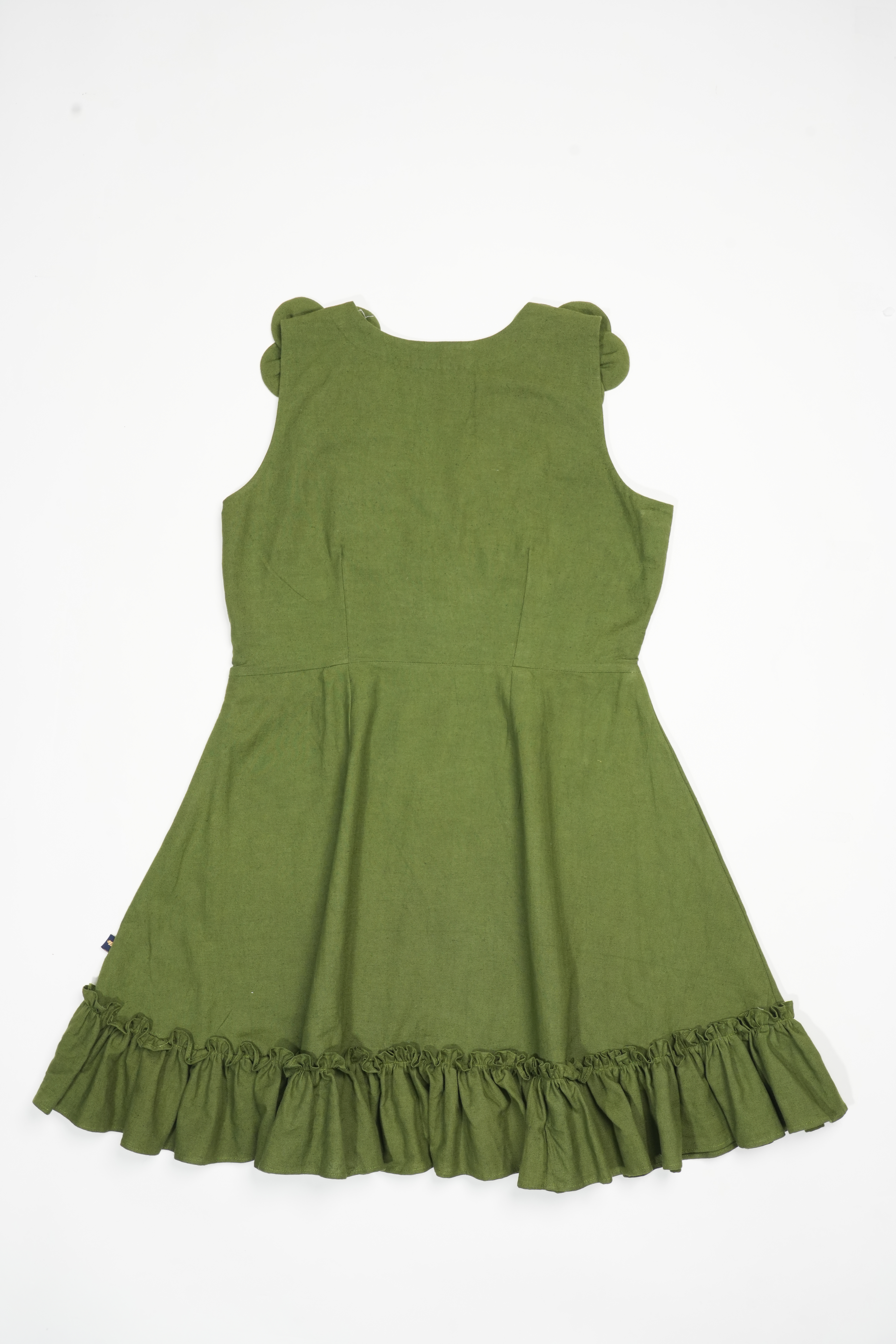 Green Flower Embroidered Dress - cloth image 2