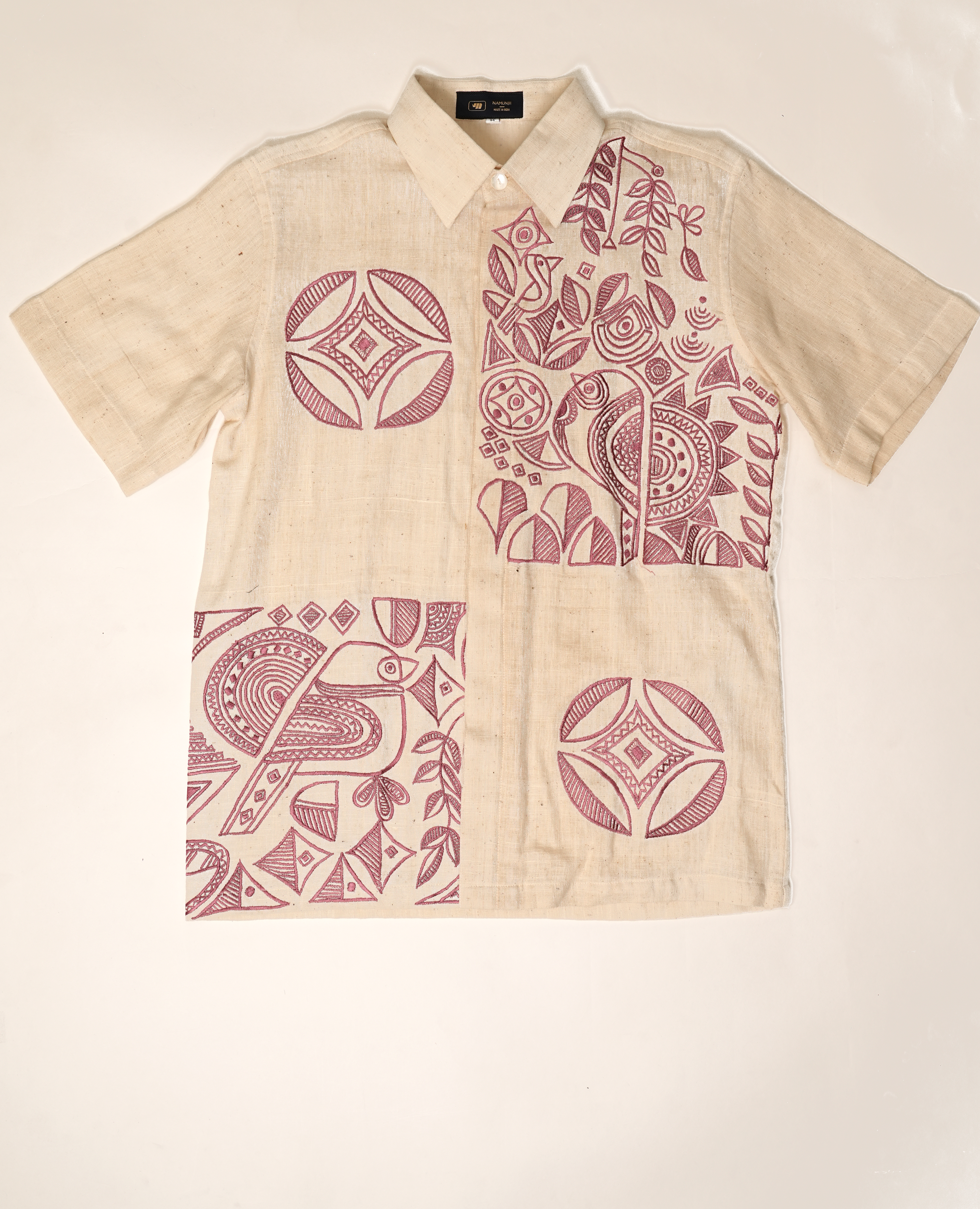 Pink Embroidered Shirt - cloth image 1