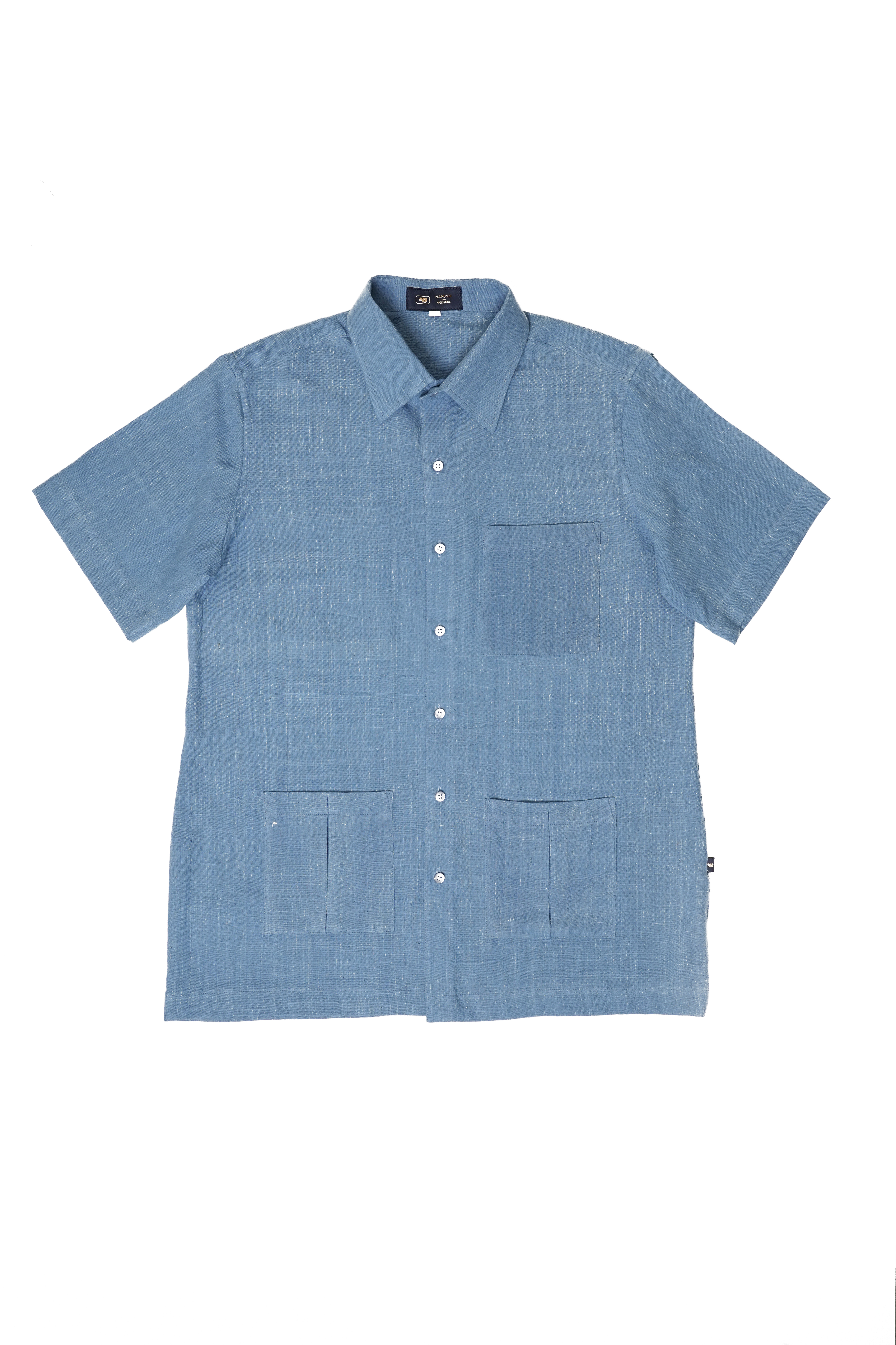 Sky Blue Khadi Shirt - cloth image 1