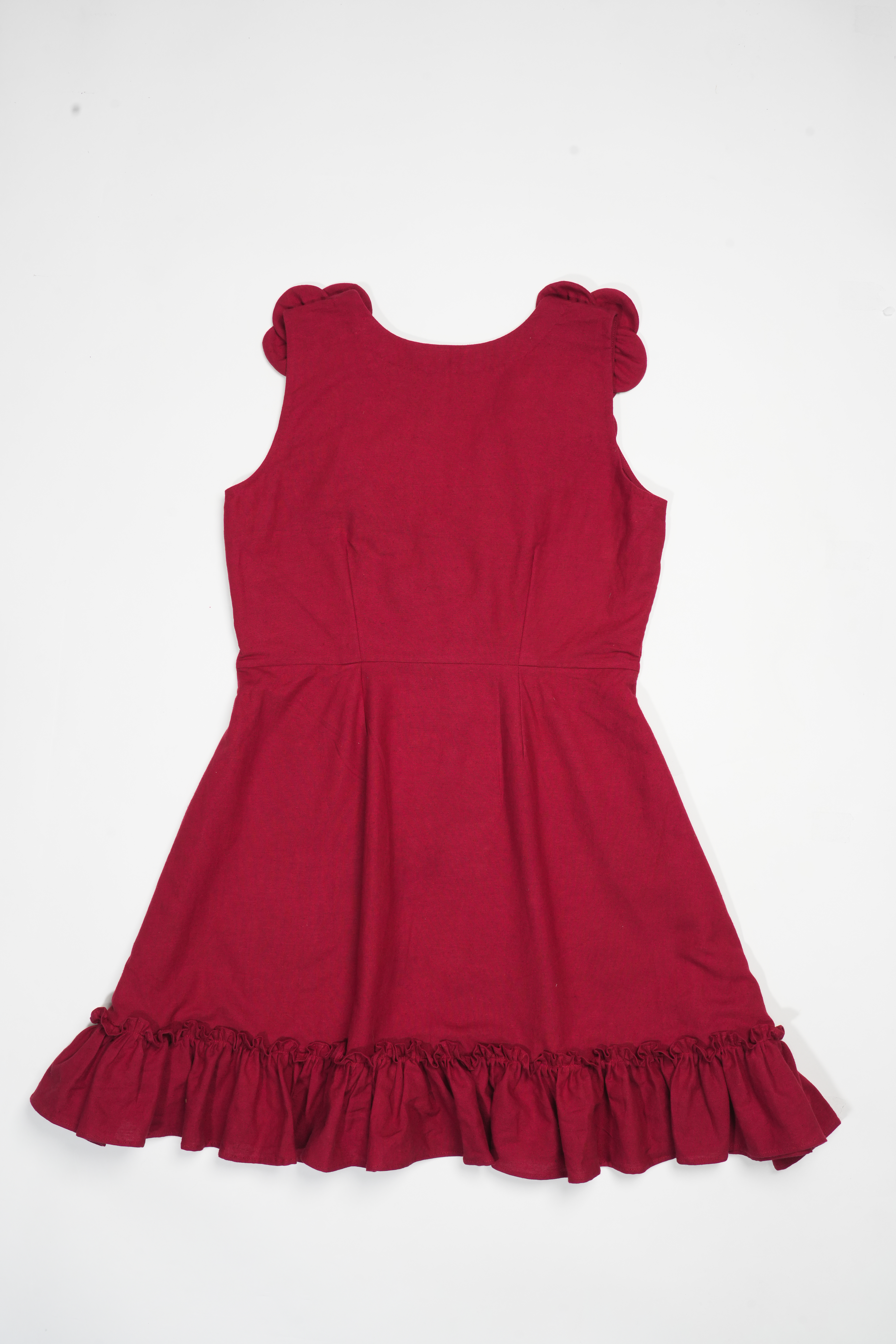 Maroon Flower Embroidered Dress - cloth image 2