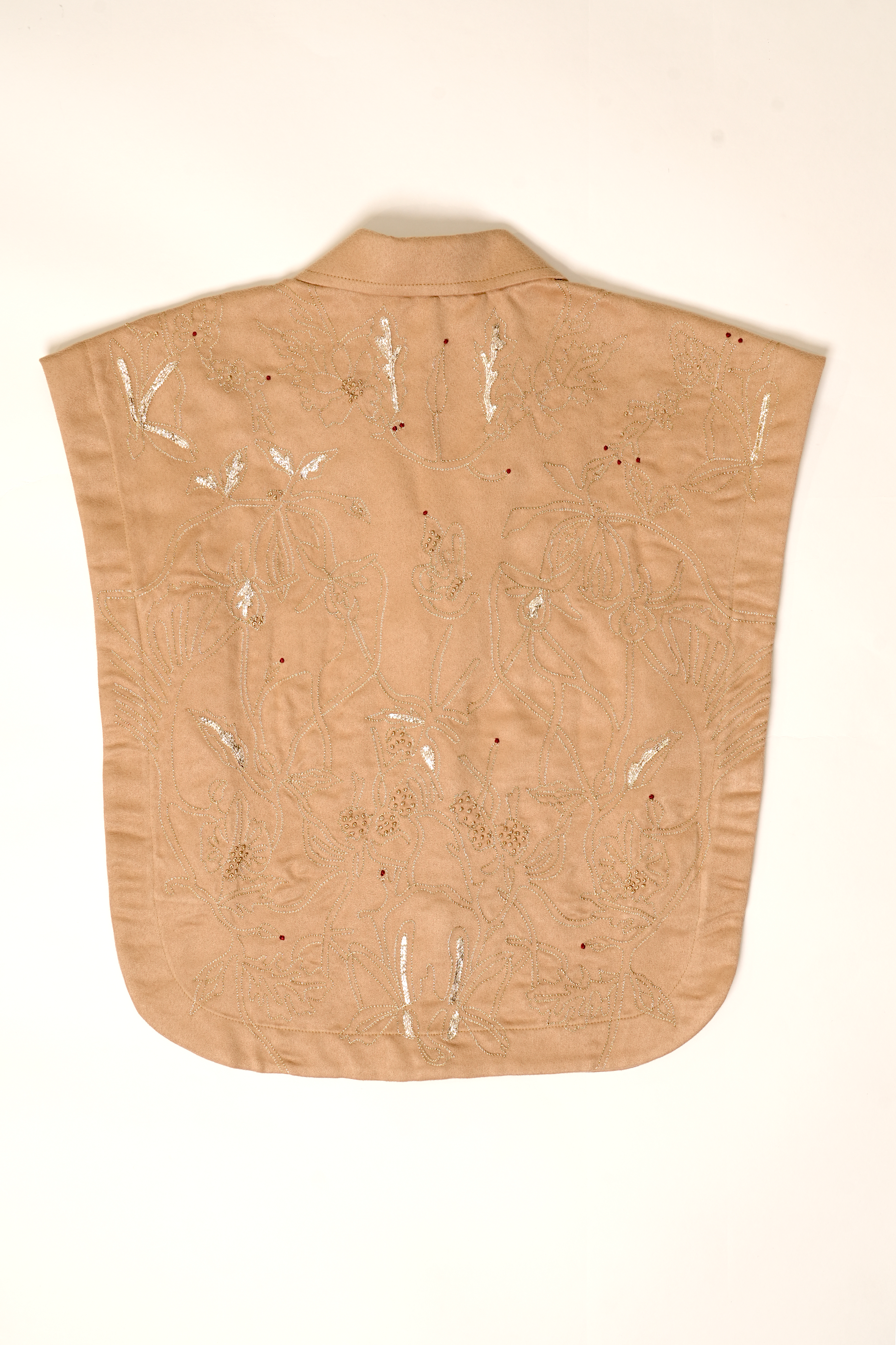 Camel Golden Pitta Embroidered Crop Shirt - cloth image 2