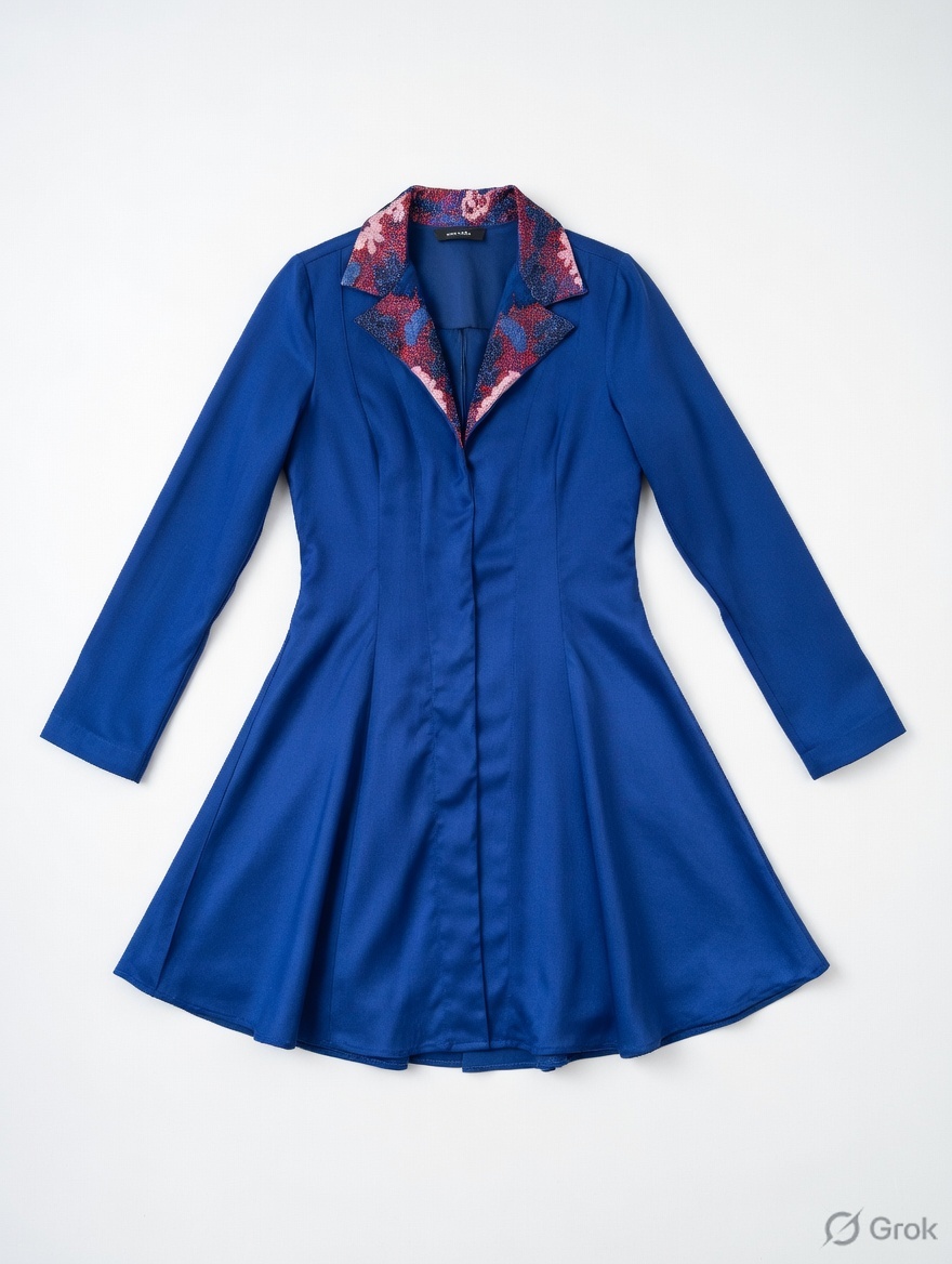 Embroidered Collar Dress - cloth image 1