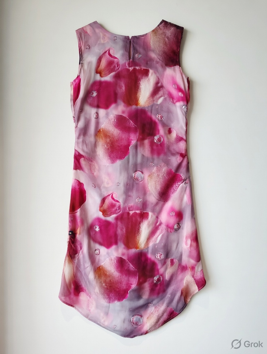 Rose Printed Drape Dress - cloth image 2