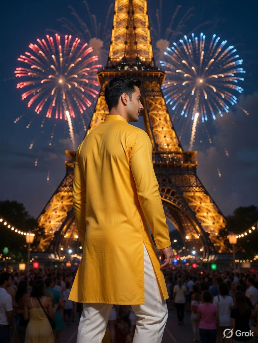 Yellow Dandelions Embroidered Silk Kurta 2