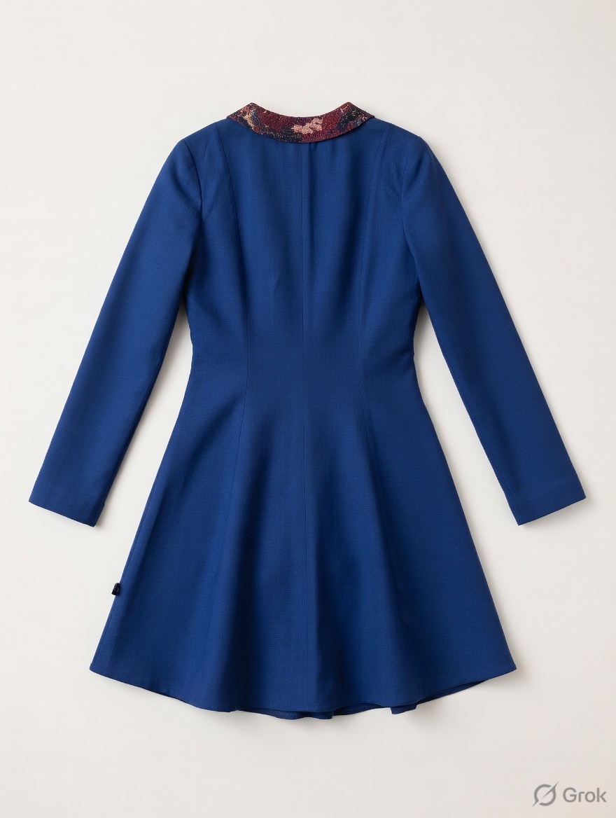 Embroidered Collar Dress - cloth image 2