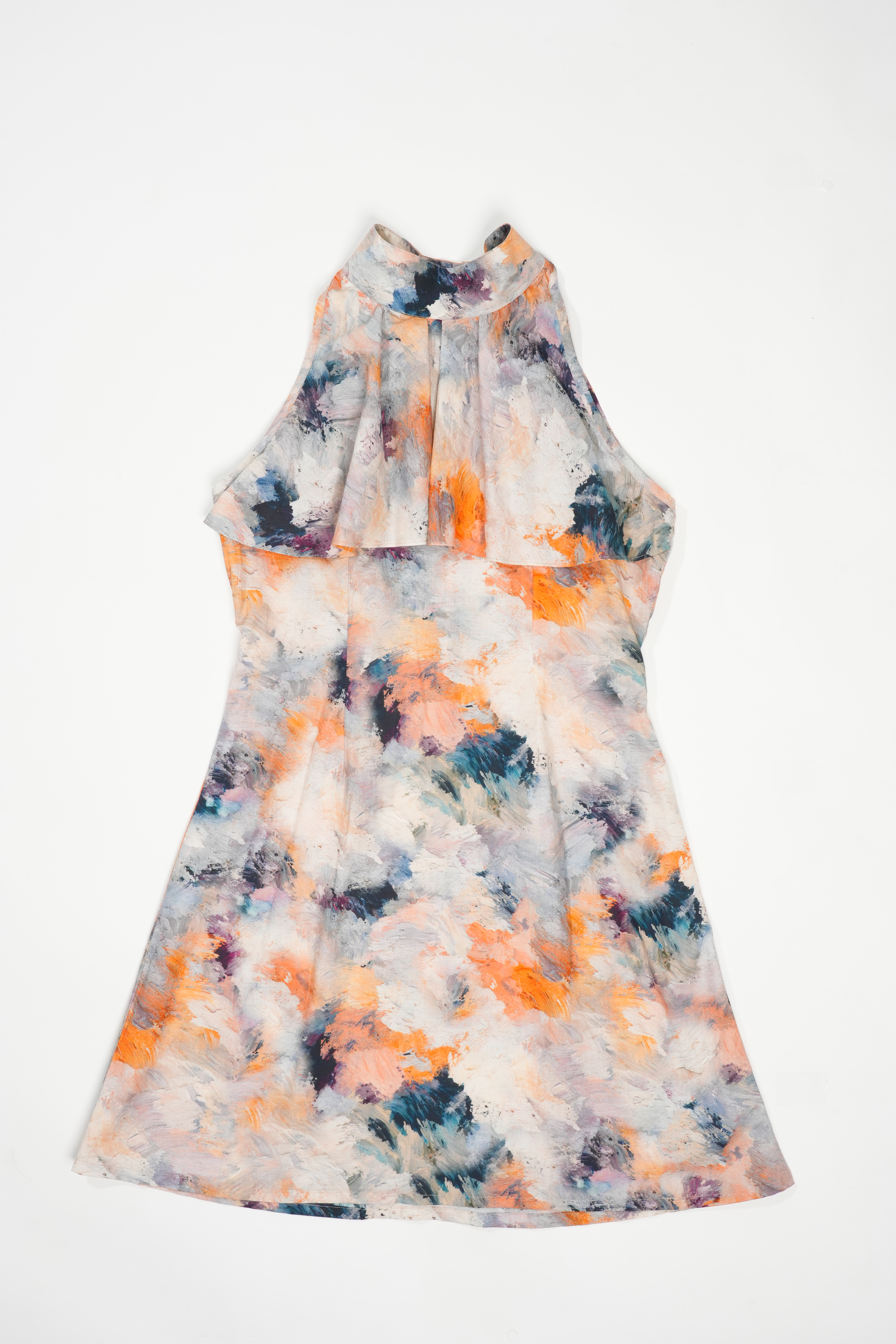 Brush Stroke Printed Dress - cloth image 1