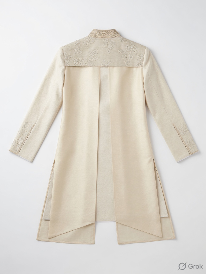 Beige Structured Kurta - cloth image 2