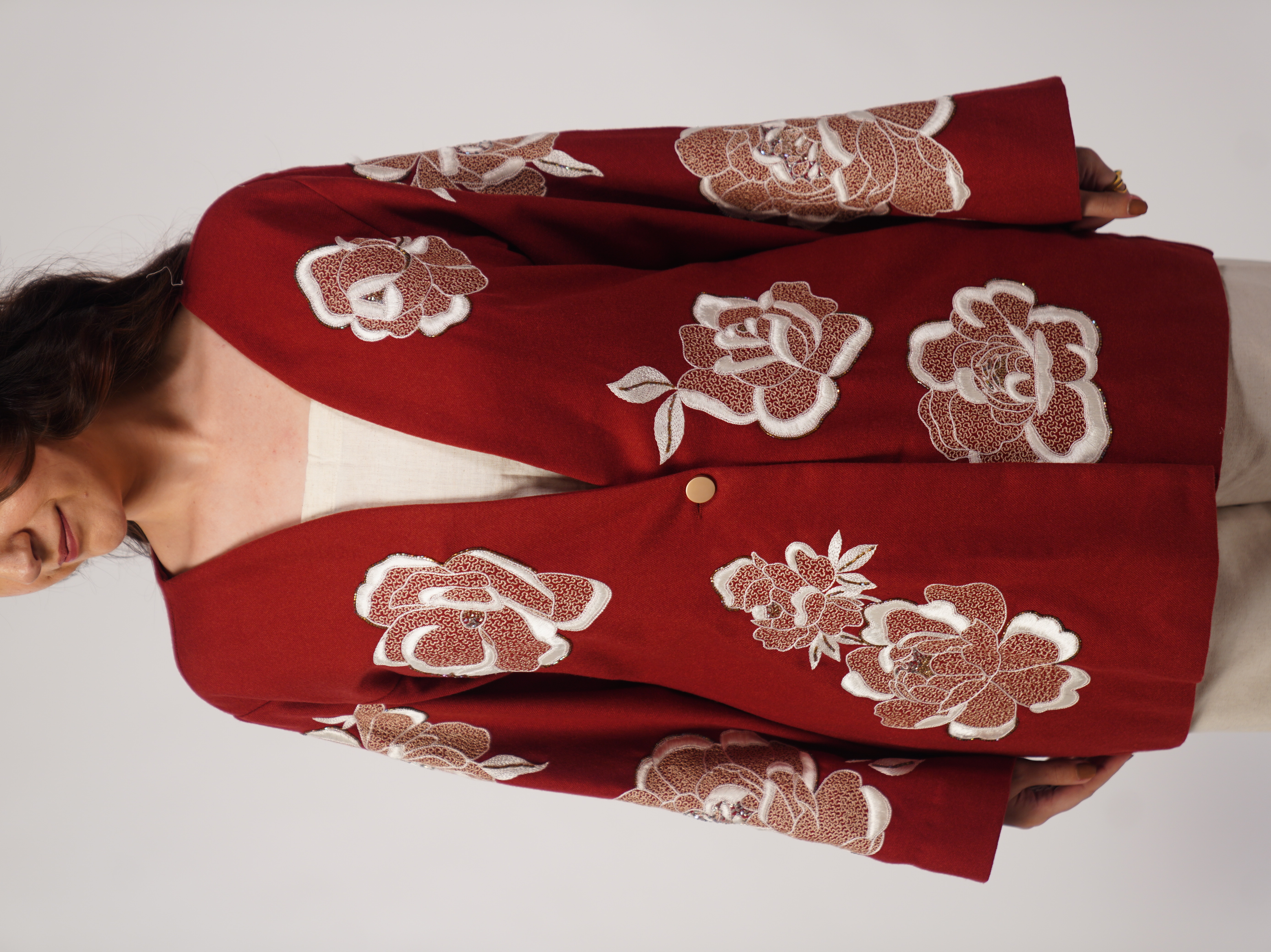 Maroon Floral Jacket 2