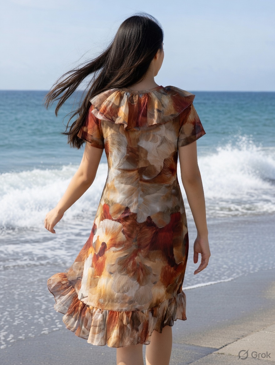Oyster Printed Dress 2