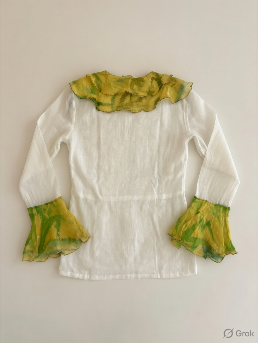 Yellow Ruffled Top - cloth image 2
